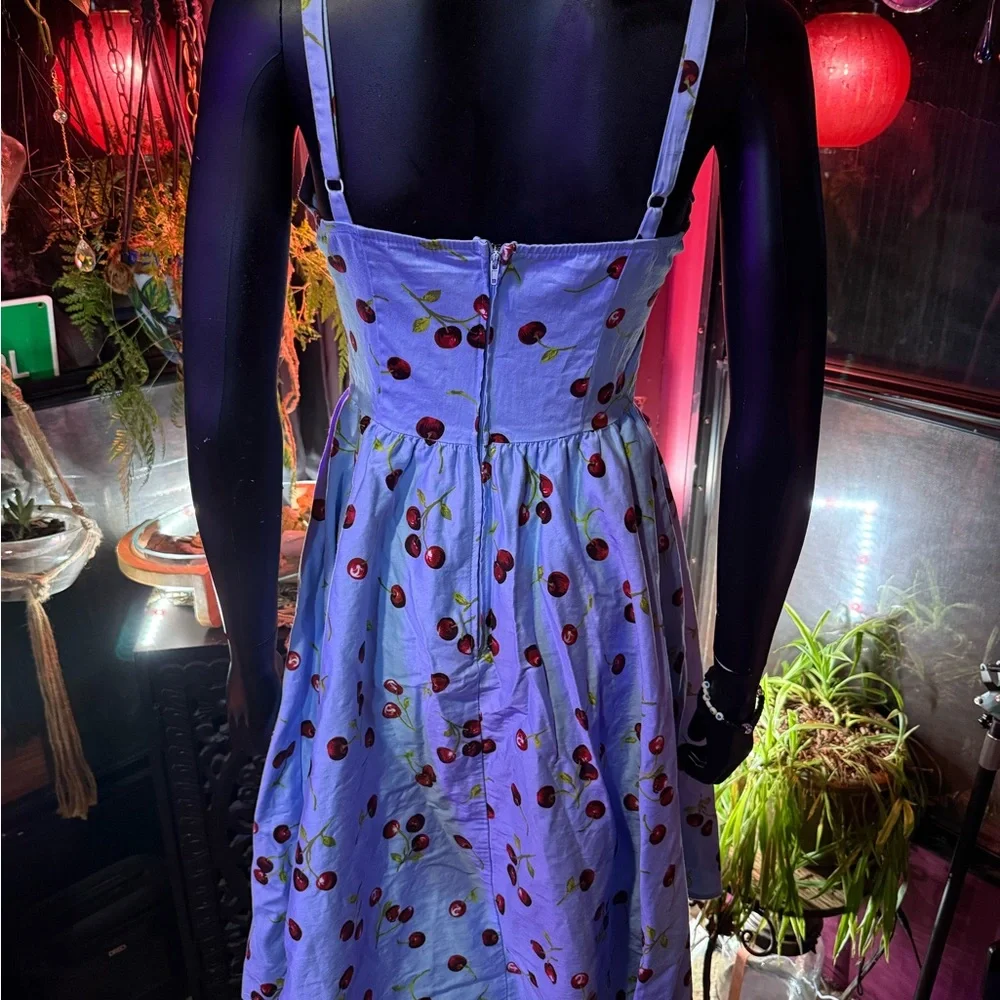 Stop Staring blue cherry print Dress - Picture 5 of 6